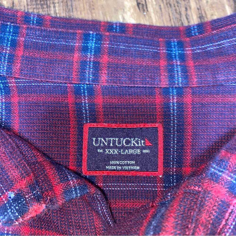 UNTUCKit Maroon Barry Button Down Long Sleeve Top… - image 3